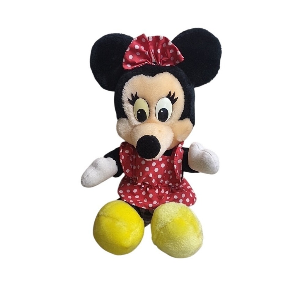 Vintage‎ Disneyland Walt Disney World Minnie Mouse Plush Polka Dot Dress Stuffed